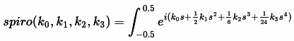 The spiro integral, defined in levien's thesis